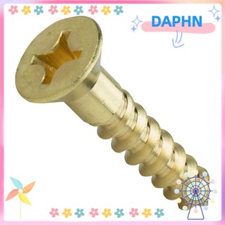 Daphs สกรูไม้ ทองเหลือง แบบไขว้