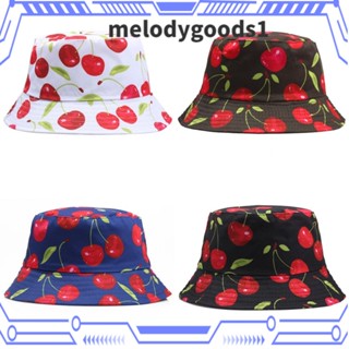 MELODYGOODS1 Melodygoods1 หมวกชาวประมง พลัสไซซ์ ป้องกันรังสียูวี ป้องกันแสงแดด พิมพ์ลายผลไม้ ปานามา สําหรับฤดูร้อน