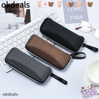 Okdeals กล่องใส่แว่นตาแฟชั่น แบบพกพา มีซิป