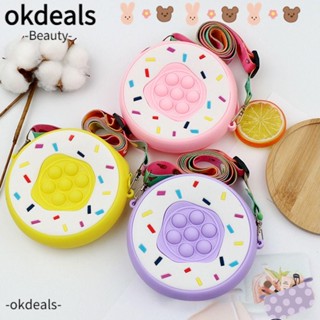 OKDEALS ใหม่ กระเป๋าซิลิโคน ใส่โดนัท ซิลิกาเจล สําหรับเด็กผู้หญิง และผู้ชาย