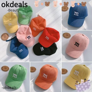 OKDEALS หมวกเบสบอล กันแดด ปักลายตัวอักษร M