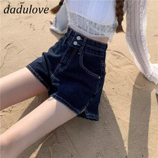 DaDulove💕 New American Ins Retro Slit Denim Shorts Niche High Waist Wide Leg Pants Large Size Hot Pants