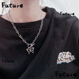 Future สร้อยคอโซ่ สเตนเลส จี้ผีเสื้อ สไตล์โบโฮ เครื่องประดับแฟชั่น