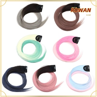 ROW Gradient Hanging Ears Dyeing Heat Resistant Hair Synthetic Extensions Color Wigs Highlighting Fashion Hair Styling Tool Women Beauty Long Straight