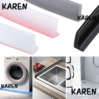 KAREN Shower Dam Barrier Water Stopper Bathroom Accessories Self-Adhesive Water Retaining Strip Flood Barrier Non-slip Bendable Silicone Dry and Wet Separation Shower Dam Door Bottom Sealing Strip/Multicolor