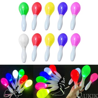 Uki โคมไฟ LED มาราคัส กระพริบ เขย่ามือ ปาร์ตี้วันเกิด สุ่มสี