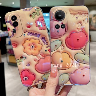 พร้อมส่ง ใหม่ เคสโทรศัพท์มือถือนิ่ม ลายดอกไม้ 3D ประดับกลิตเตอร์ พลอยเทียม สร้างสรรค์ สําหรับ OPPO Reno10 Pro+ Plus 5G Reno 10 Reno10Pro+ OPPO A78 NFC 4G 2023