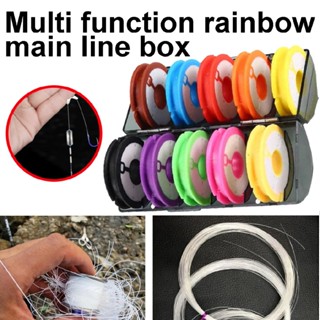 Rainbow Fishing Main Line Box Winding Board Spindle Silicone Storage Case Tool