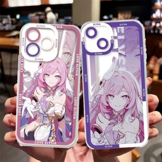 เคสโทรศัพท์มือถือซิลิโคน TPU นิ่ม แบบใส กันกระแทก ลายเกม Honkai Impact3 Elysia สําหรับ Xiaomi Redmi Note 12 11 11S 10 9 Pro Max 9S 8 Pro Redmi 12C 10C A1 7 8 9A 9C 10 9T K40 POCO F3