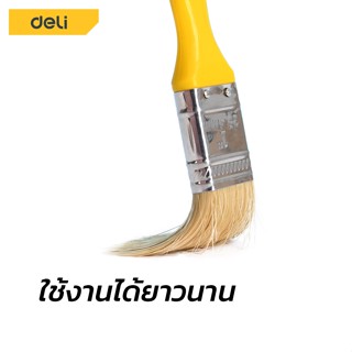 Deli แปรงทาสีบ้าน แปรงทาสี แปรงทาสีขนแน่น แปรงทาสีเกรดพรีเมี่ยม ด้ามจับพลาสติก มี 4 ขนาด ขนนุ่ม ขนแน่นไม่หลุดง่าย Paint Brush