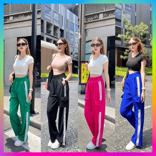 LovInTH--กางเกงคอลเลคชั่นใหม่มาแล้วจ้า กางเกงเอวสูงปรี้ดด ขอบหยัก รุ่นนี้เป็นผ้าวูลเวฟ กางเกงแถบ