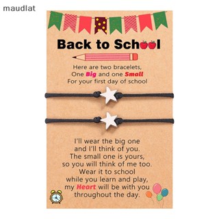 Maud Back To School Season กําไลข้อมือ สเตนเลส แบบกลวง พร้อมเชือกถัก สําหรับนักเรียน EN