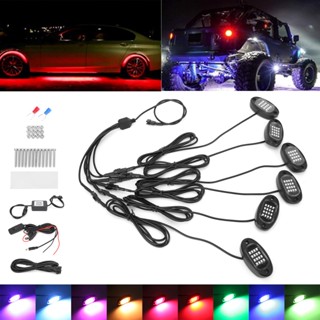 YiChe LED Rock Light Kit 1V6 Bluetooth Remote Control สีสันสดใสสำหรับแชสซีรถจักรยานยนต์รถยนต์