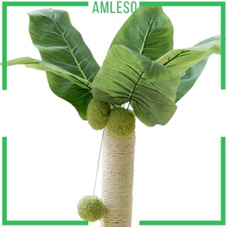 [Amleso] เสาเชือกป่านศรนารายณ์ พร้อมลูกบอล สําหรับแมว และผู้ใหญ่