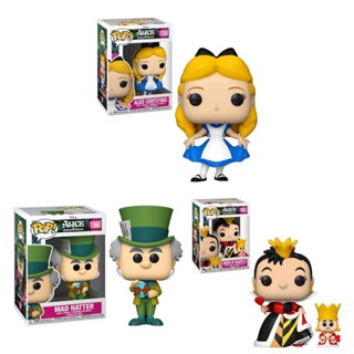 ตุ๊กตาฟิกเกอร์ Funko pop Alice in Wonderland Red Queen Mad Hatter ของเล่นสําหรับเด็ก