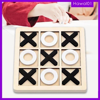 [Hawal] Tic TAC Toe Board Game Teaser Family Game ของเล่นโต๊ะ XO แบบโต้ตอบ คลาสสิก แฮนด์เมด สําหรับเด็ก เดินทาง ในร่ม กลางแจ้ง