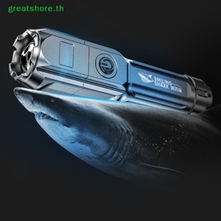 Greatshore ไฟฉาย Led ABS โฟกัสได้ สว่างมาก แบบพกพา อเนกประสงค์