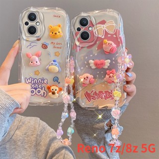 เคสโทรศัพท์มือถือ ลายการ์ตูนหยัก ขนาดใหญ่ พร้อมสร้อยข้อมือ สําหรับ Oppo Reno 6Z 7Z 8Z Reno8T Findx3 Lite