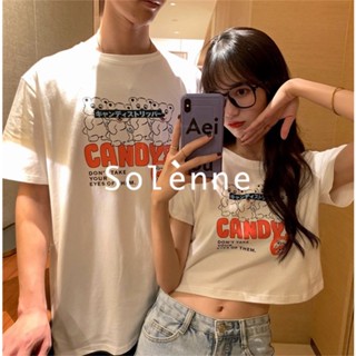 Solenne  เสื้อครอป เสื้อยืดผู้หญิง ครอป baby tee สาวเรโทร 2023 NEW Style Chic High quality Comfortable สวยงาม A99J52O 36Z230909