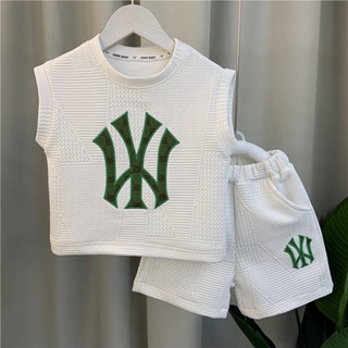 Boys Vest Suit 2023 New 4 Baby Summer Clothing Clothes 5-Year-Old Childrens Summer Internet Celebrity Cool Handsome Two-Piece Suit 4N6O