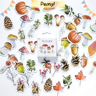 Pdony สติกเกอร์ รูปเห็ด ป่า พืช หลากสี 184 ชิ้น DIY