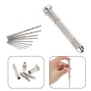 Hand Drill 10Pcs For PCB/Crafts/Jewelry HSS Keyless Chuck Mini Hot Sale