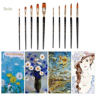 Dudu ชุดแปรงไนล่อน อเนกประสงค์ 5 ขนาด สําหรับวาดภาพสีน้ํามัน ศิลปิน