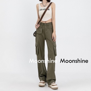 Moon  กางเกงขายาว คาร์โก้ กางเกง เชือกอเมริกันคลาสิค Cargo pants 2023 NEW 073125 พิเศษ ins Comfortable Korean Style A90M05I 36Z230909