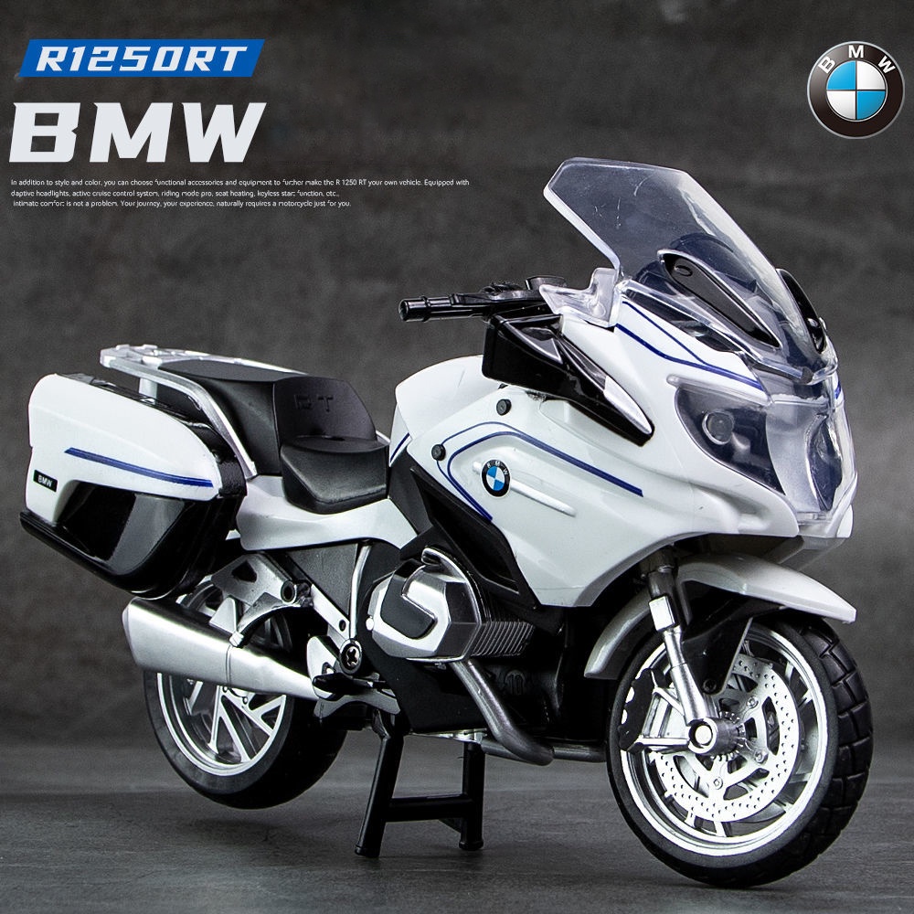 1:12 BMW R1250RT ล้อแม็ก Die Cast รถจักรยานยนต์รุ่นของเล่นยานพาหนะคอลเลกชันเสียงและแสงปิดถนน Autocycle ของเล่นรถ