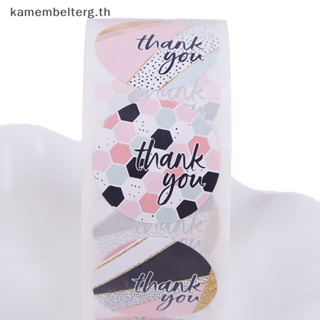 Kam สติกเกอร์ซีล ทรงกลม ลาย Thank You สําหรับตกแต่ง 500 ชิ้น ต่อม้วน