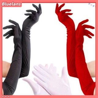 【 Bluelans 】ถุงมือยาว แฟชั่น สําหรับผู้หญิง เจ้าสาว งานแต่งงาน งานราตรี 1 คู่