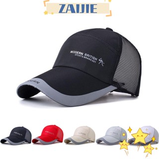 Zaijie24 หมวกเบสบอล ผู้ชาย ผู้หญิง กลางแจ้ง กีฬา หมวกตาข่าย Snapback หมวก