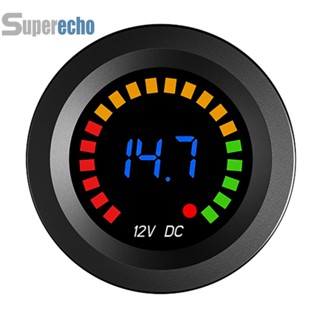 แผงโวลต์มิเตอร์ดิจิทัล LED สําหรับรถยนต์ รถจักรยานยนต์ 12V [superecho.th]