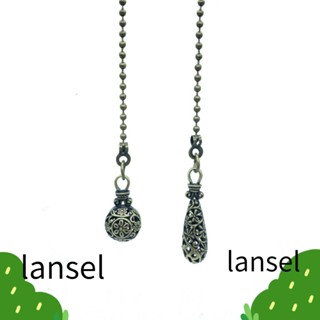 Lansel สายโซ่ดึงพัดลมเพดาน เส้นผ่าศูนย์กลาง 3 มม. สีบรอนซ์ สไตล์วินเทจ 2 ชิ้น