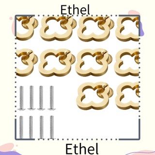 Ethel1 ลูกบิดตู้เสื้อผ้า โลหะผสมสังกะสี พร้อมสกรู สําหรับห้องครัว ห้องน้ํา