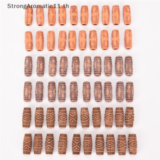 Strongaromatic กิ๊บติดผมถักเปีย ประดับลูกปัด สไตล์ทิเบต 10 ชิ้น