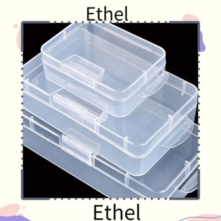 Ethel1 กล่องพลาสติกใส ทรงสี่เหลี่ยม ขนาดเล็ก 4 ขนาด สําหรับใส่เครื่องประดับ ลูกปัด