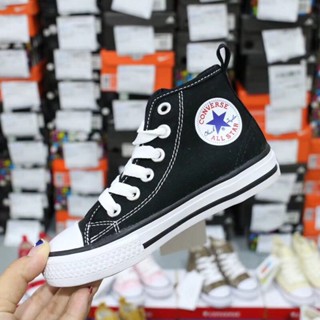 Converse รองเท้ากีฬาลําลอง ข้อสูง สีดํา สําหรับเด็ก ไซซ์ 22-35