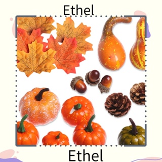 Ethel1 ฟักทองปลอม เหมือนจริง สําหรับตกแต่งบ้าน ฮาโลวีน 50 70 128 166 ชิ้น