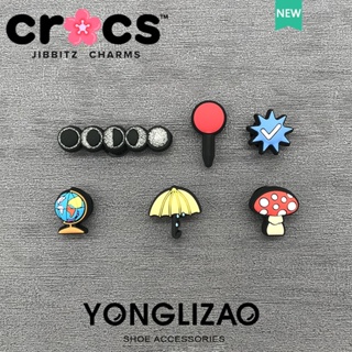 Jibbitz crocs หัวเข็มขัดรองเท้า รูปการ์ตูนเห็ด ลูกโลก สนุก สําหรับตกแต่งรองเท้า