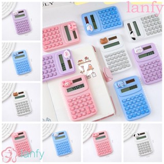 Lanfy เครื่องคิดเลข 8 หลัก ขนาดเล็ก แบบพกพา ลายการ์ตูนสัตว์น่ารัก น้ําหนักเบา สีแคนดี้ สําหรับสํานักงาน