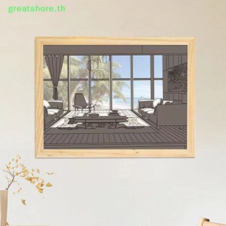 Greatshore โคมไฟตั้งโต๊ะ Led กรอบรูป ปลั๊ก USB หรี่แสงได้ สําหรับตกแต่งผนังห้องนอน