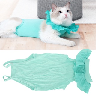 I Home Store Cat Recovery Suit Breathable Adjustable Prevention Liking Post Surgery Shirt for Abdominal Wounds Skin Diseases