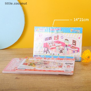 [little.coconut] โมเดลบ้านตุ๊กตากระดาษ พร้อมเฟอร์นิเจอร์จําลอง 3D Diy ของเล่นสําหรับเด็ก