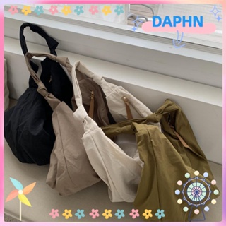 Daphs กระเป๋าช้อปปิ้ง ผ้าไนล่อน น้ําหนักเบา จุของได้เยอะ สีพื้น แบบเรียบง่าย สําหรับผู้หญิง