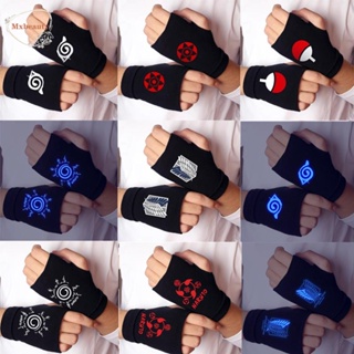 Mxbeauty ถุงมือผ้าฝ้าย ลายการ์ตูนนารูโตะ Sasuke Fingerless