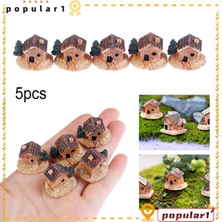 Popular บ้านเรซิ่น ขนาดเล็ก สําหรับตกแต่งบ้าน สวน ภูมิทัศน์ 5 ชิ้น