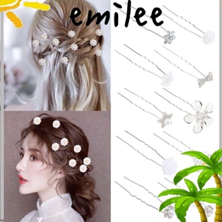 Emilee กิ๊บติดผม รูปตัว U ดอกไม้ สําหรับเจ้าสาว งานแต่งงาน