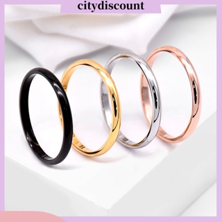 &lt;citydiscount&gt; แหวนหมั้น เหล็กไทเทเนียม ทรงเรขาคณิต อเนกประสงค์ สําหรับงานเลี้ยง ครบรอบ