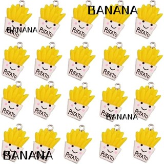 Banana1 จี้สร้อยคอ รูปเฟรนช์ฟราย ขนาด 15*20 มม. 20 ชิ้น สําหรับทําเครื่องประดับ DIY